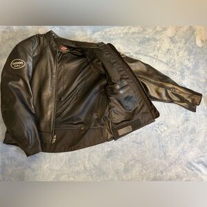 Vintage Vanson black leather riding jacket